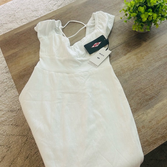 Jacks Surf Shop RVCA White Crisscross Back Dress - Picture 4 of 4